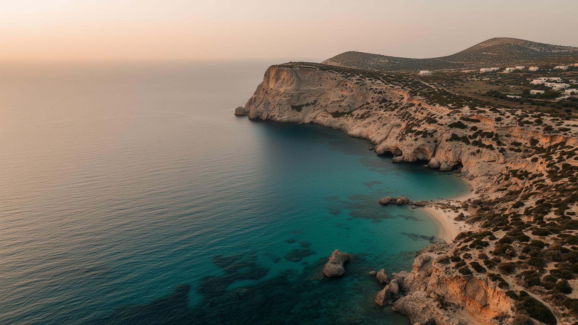 Aerial view of a Cyprus coastline